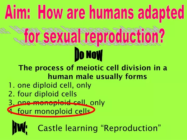 aim how are humans adapted for sexual reproduction