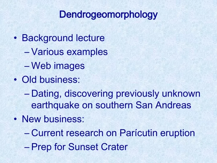 dendrogeomorphology