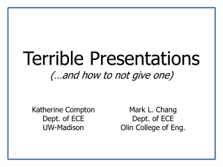 Terrible Presentations (…and how to not give one)