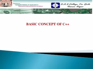 BASIC CONCEPT OF C++