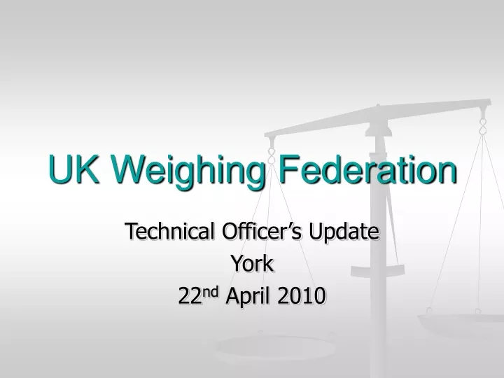 uk weighing federation