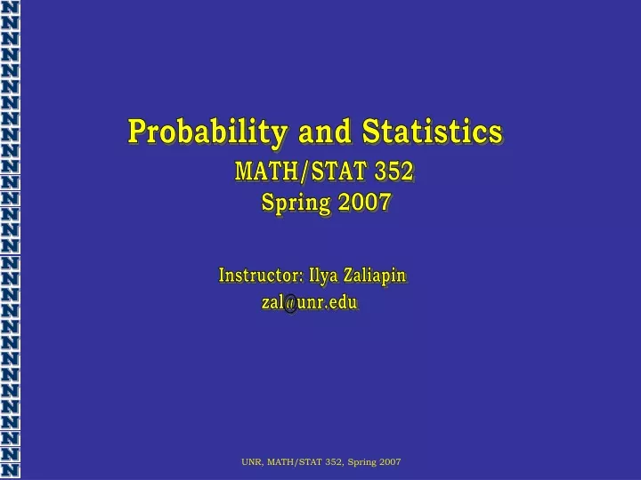 probability and statistics