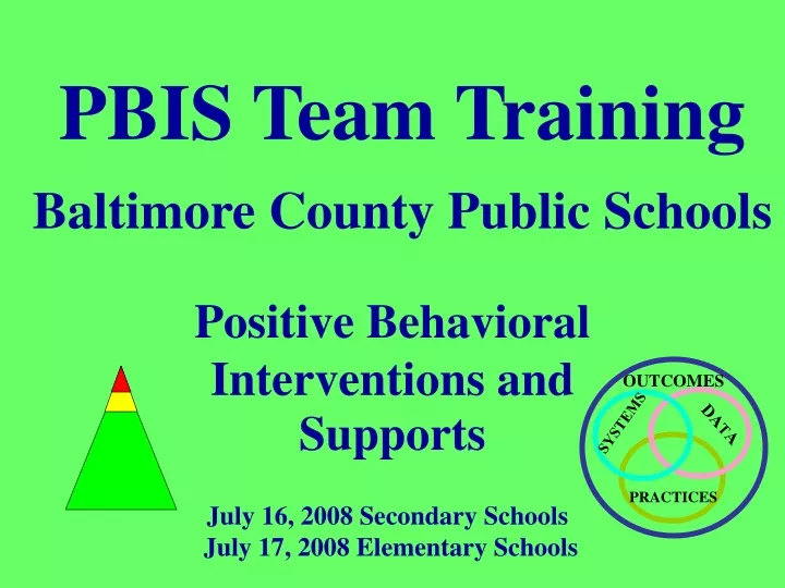 pbis team training baltimore county public schools