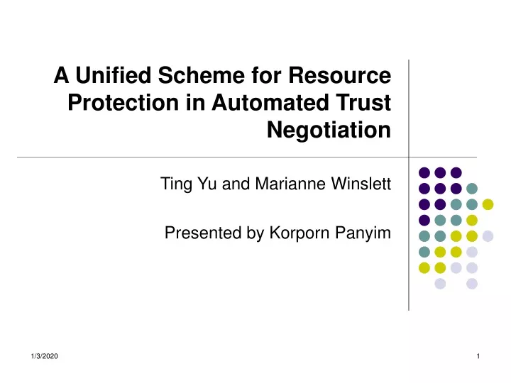 a unified scheme for resource protection in automated trust negotiation