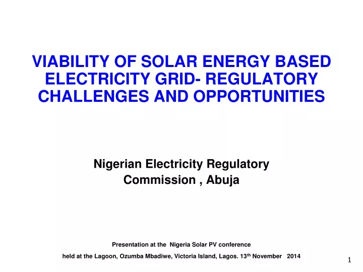 viability of solar energy based electricity grid regulatory challenges and opportunities