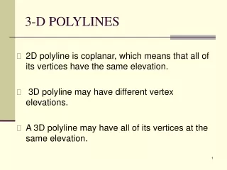 3-D POLYLINES