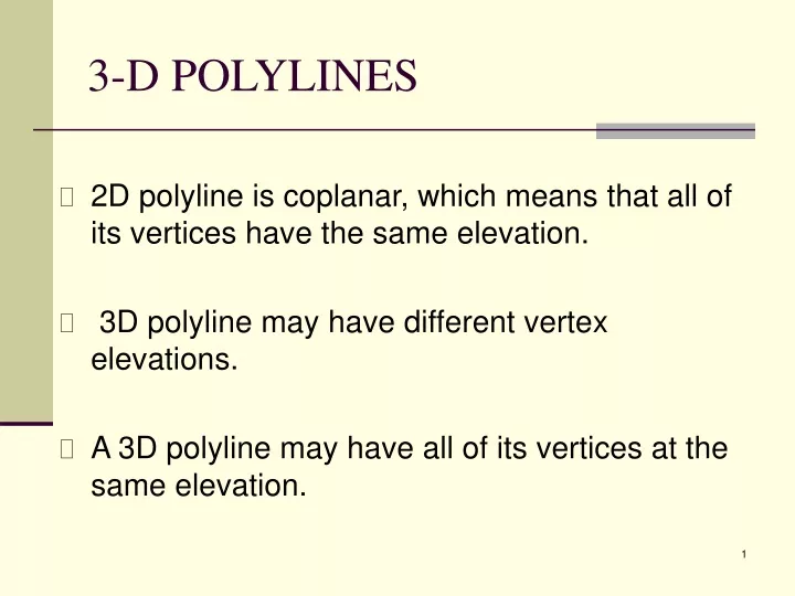 3 d polylines
