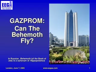 GAZPROM: Can The Behemoth Fly?