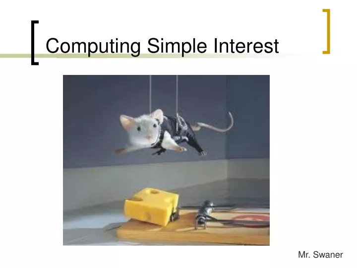 computing simple interest