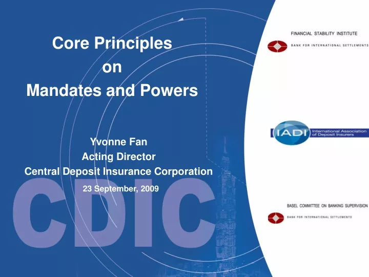 core principles on mandates and powers