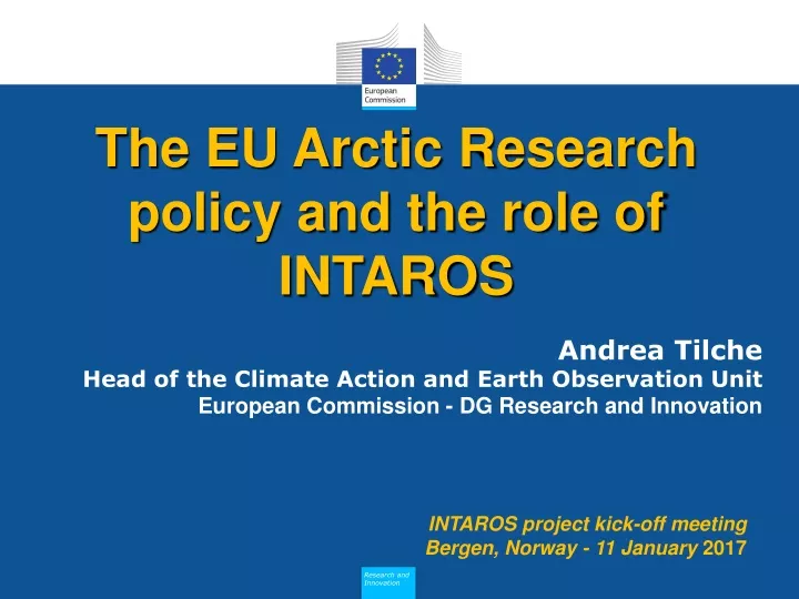 the eu arctic research policy and the role
