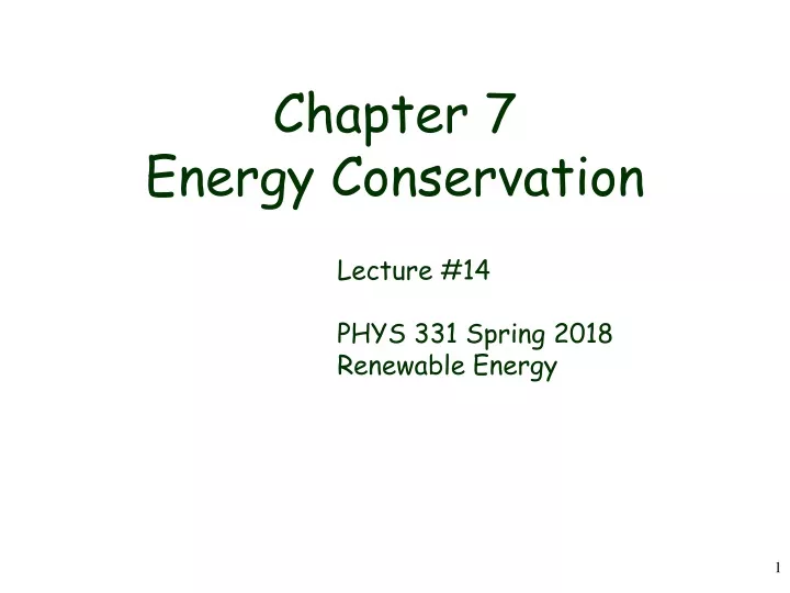 chapter 7 energy conservation
