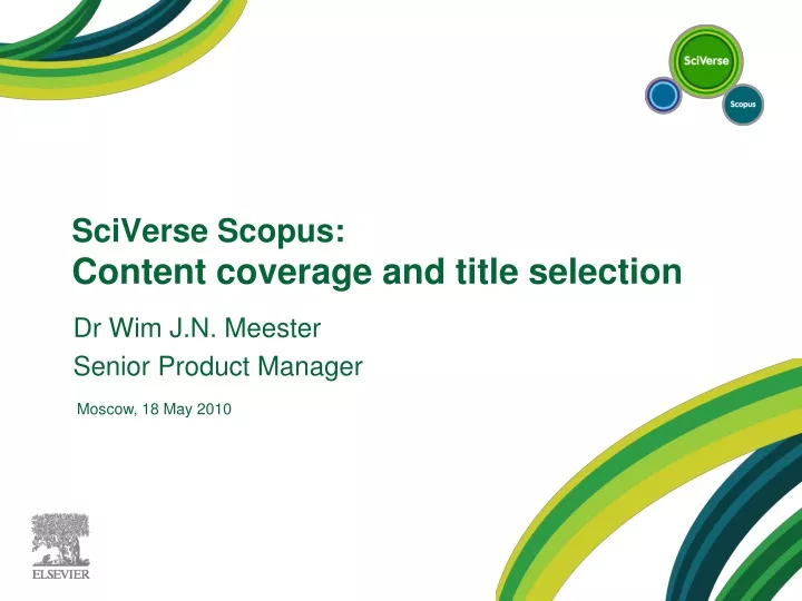 sciverse scopus content coverage and title selection