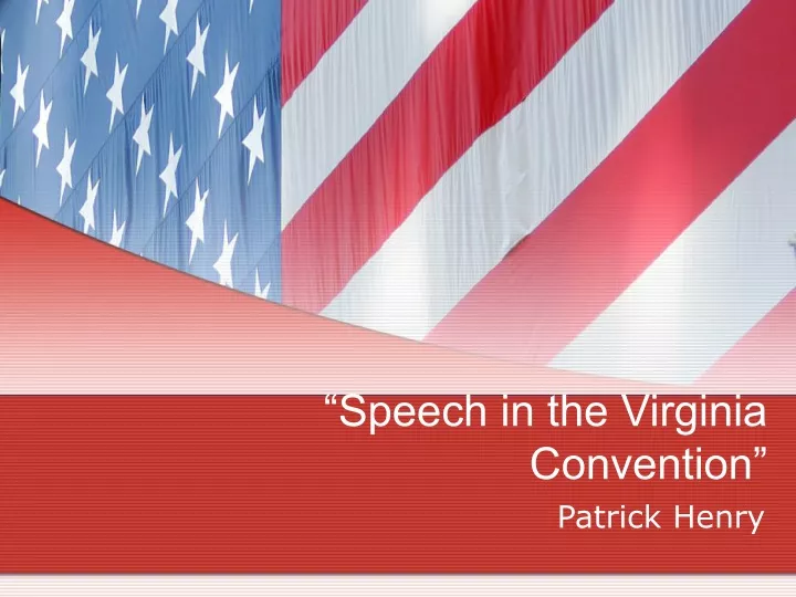 speech in the virginia convention