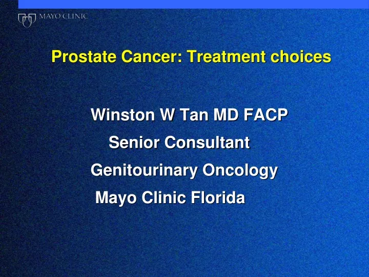 prostate cancer treatment choices