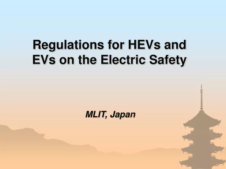 regulations for hevs and evs on the electric