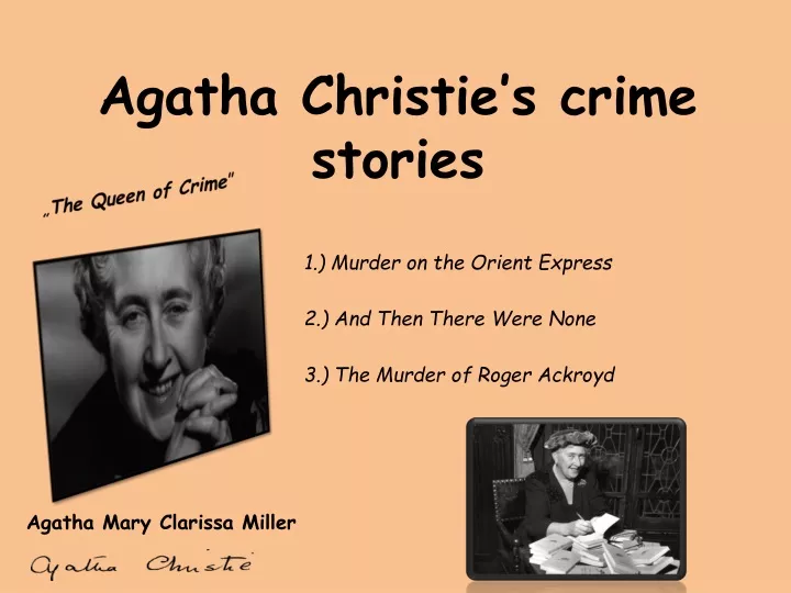 agatha christie s crime stories