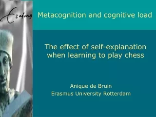 Metacognition and cognitive load