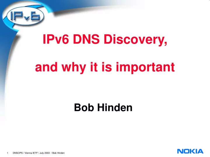 ipv6 dns discovery and why it is important