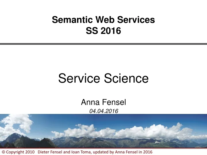 semantic web services ss 2016