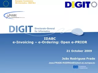 IDABC e-Invoicing – e-Ordering: Open e-PRIOR