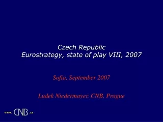 Czech Republic Eurostrategy, state of play VIII, 2007