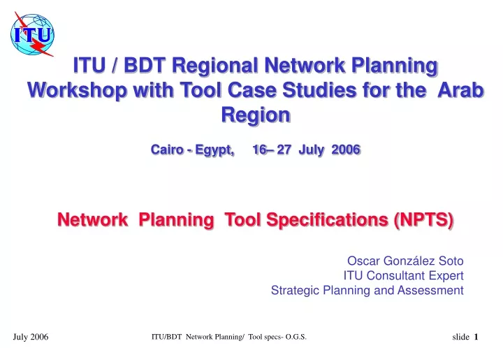 itu bdt regional network planning workshop with