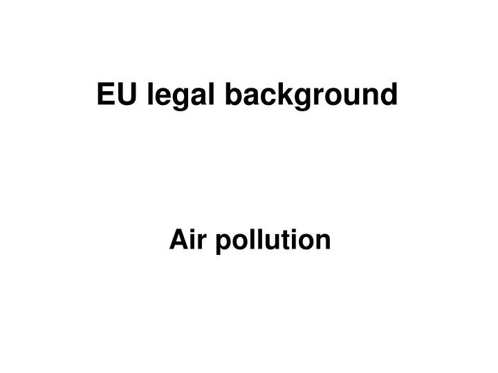 eu legal background