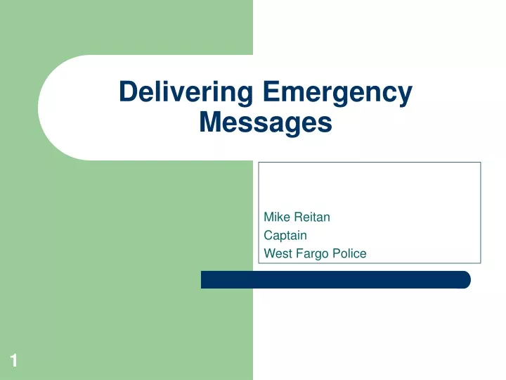 delivering emergency messages