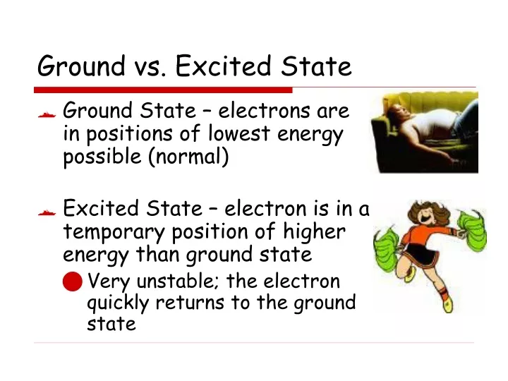 ground vs excited state