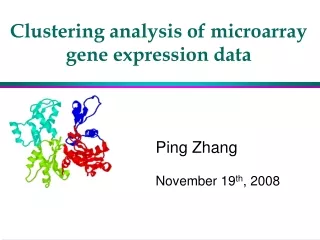 Clustering analysis of microarray gene expression data