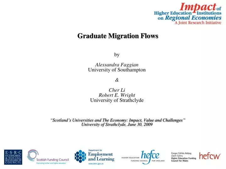 graduate migration flows by alessandra faggian