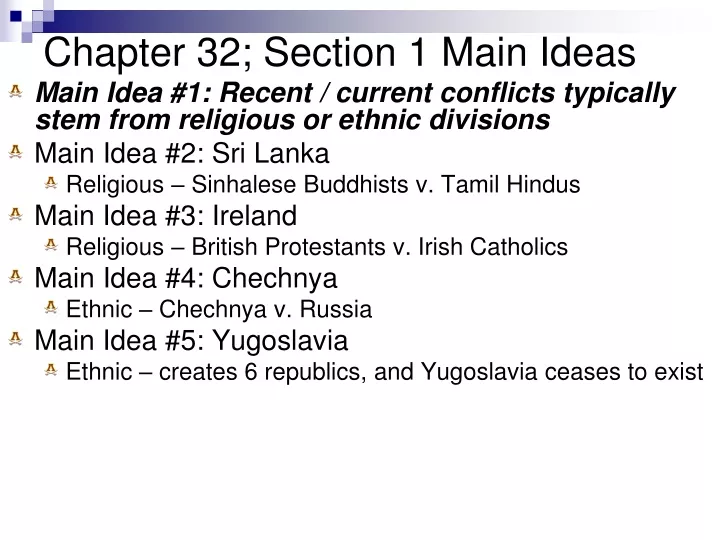 chapter 32 section 1 main ideas