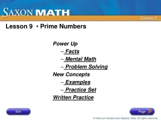 Lesson 9   •  Prime Numbers