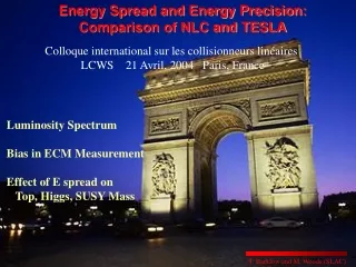 Energy Spread and Energy Precision: Comparison of NLC and TESLA