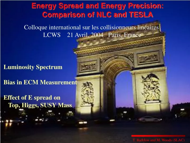 energy spread and energy precision comparison