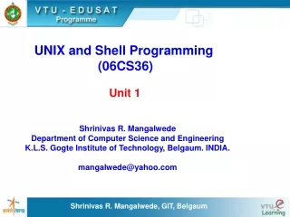 UNIX and Shell Programming  (06CS36)