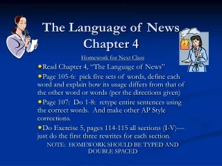 The Language of News Chapter 4