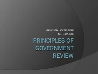 Principles of Government Review