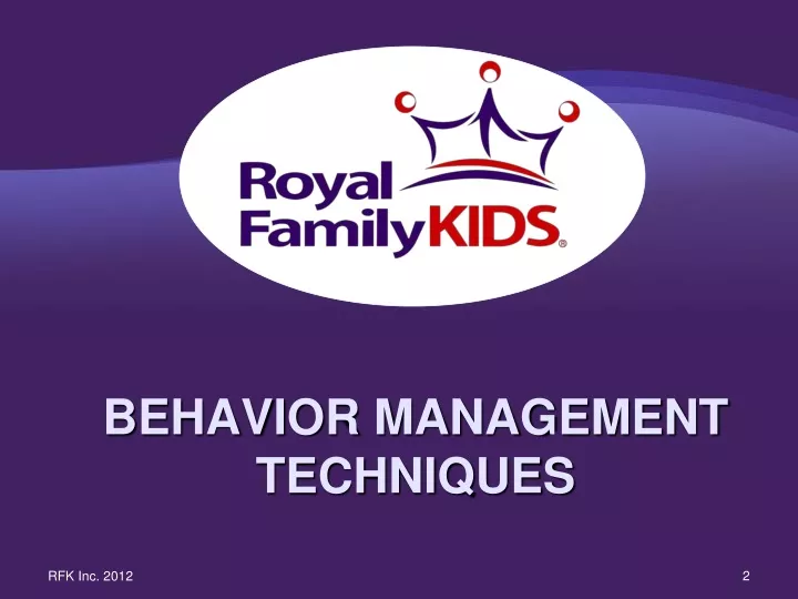behavior management techniques