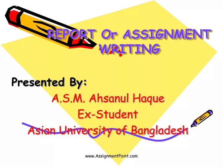 report or assignment writing