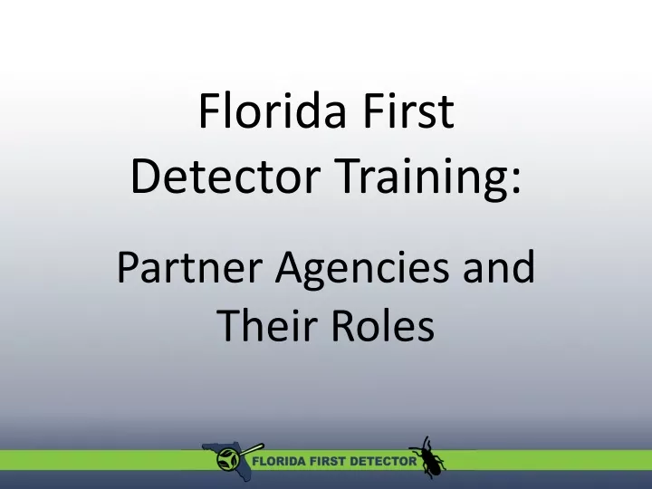 florida first detector training