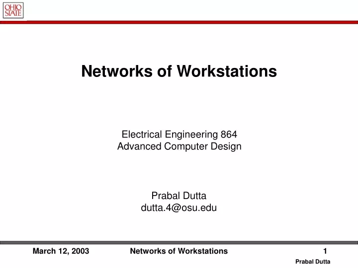 networks of workstations