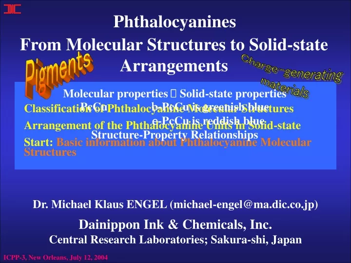from molecular structures to solid state arrangements