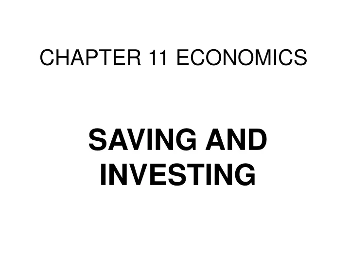 chapter 11 economics