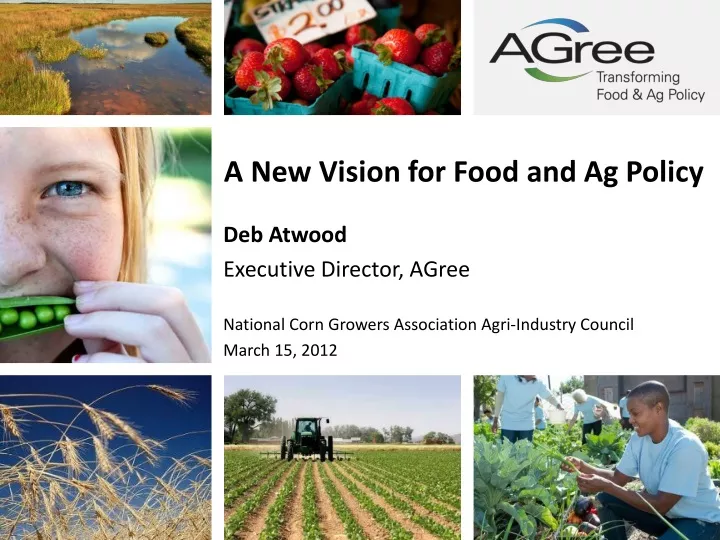 a new vision for food and ag policy
