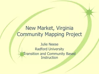 New Market, Virginia Community Mapping Project