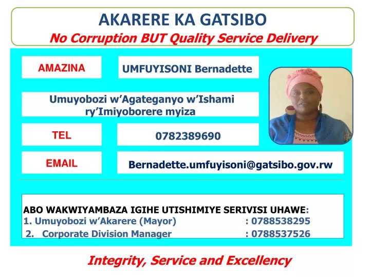 akarere ka gatsibo no corruption but quality