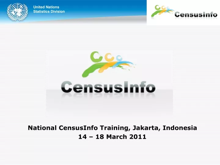 national censusinfo training jakarta indonesia