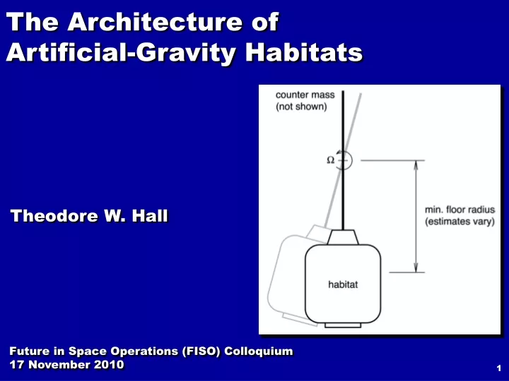 the architecture of artificial gravity habitats
